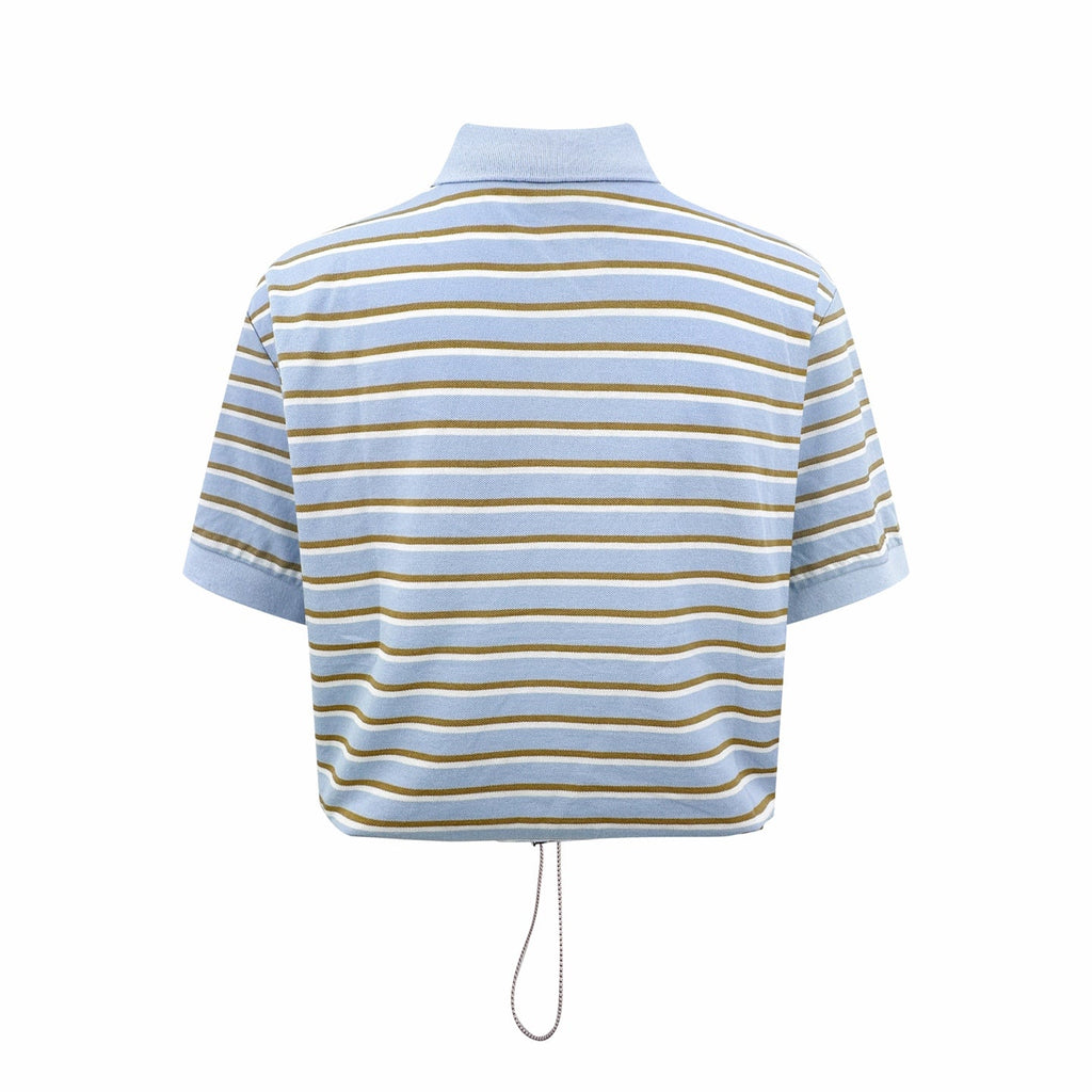 2026 Women's Triangle Brand Striped Polo Shirt with Triangle Logo (FF708)
