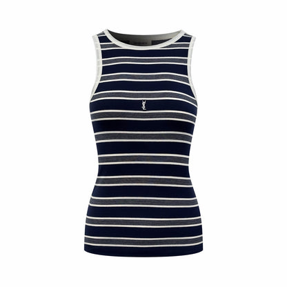 2026 Women's Saint L Logo Embroidered Striped Tank Top (FF728)