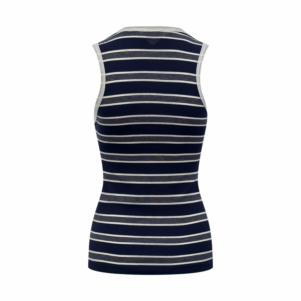 2026 Women's Saint L Logo Embroidered Striped Tank Top (FF728)