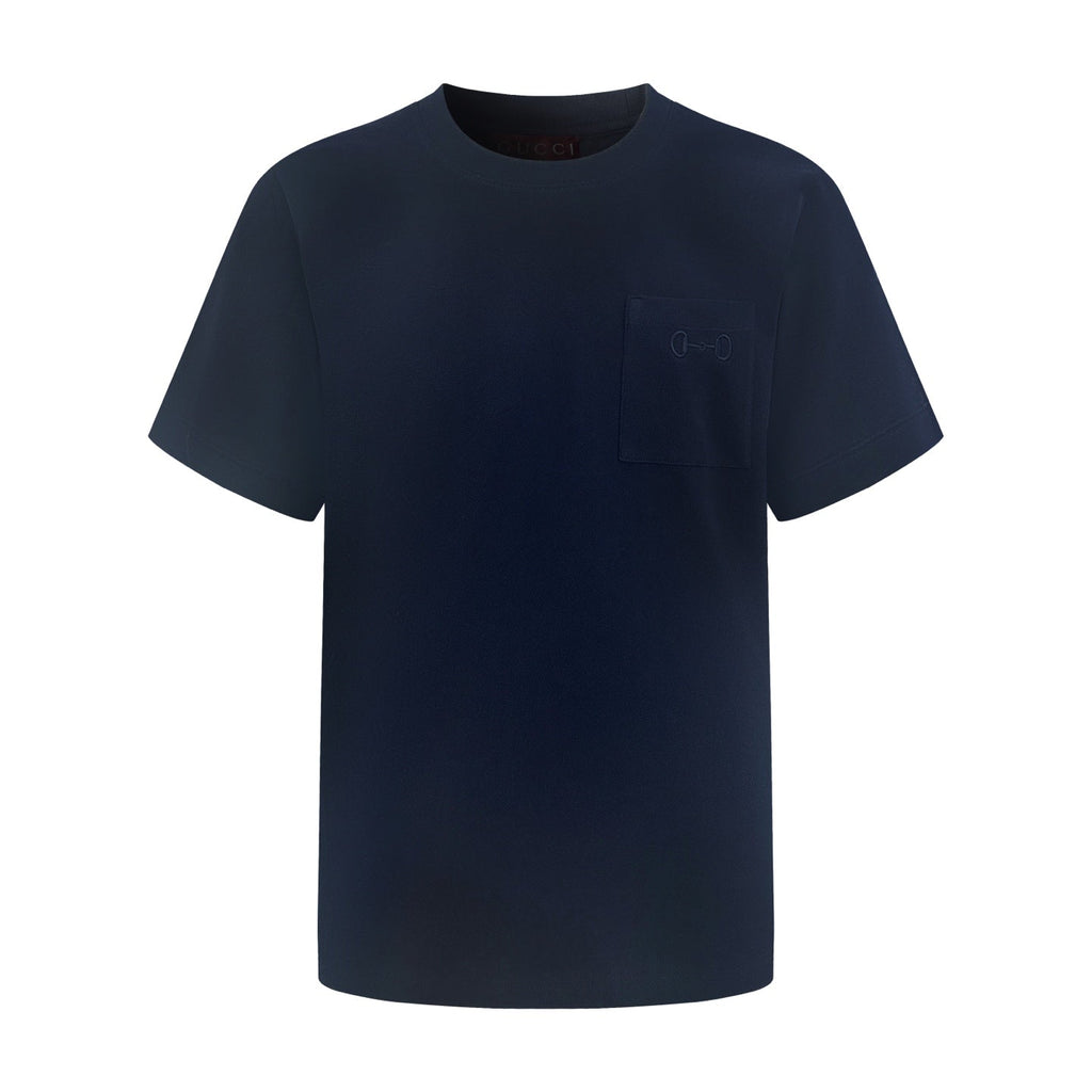 2026 New GU Short-Sleeve Shirt with Horsebit Embroidery on the Pocket (CC964-A10)