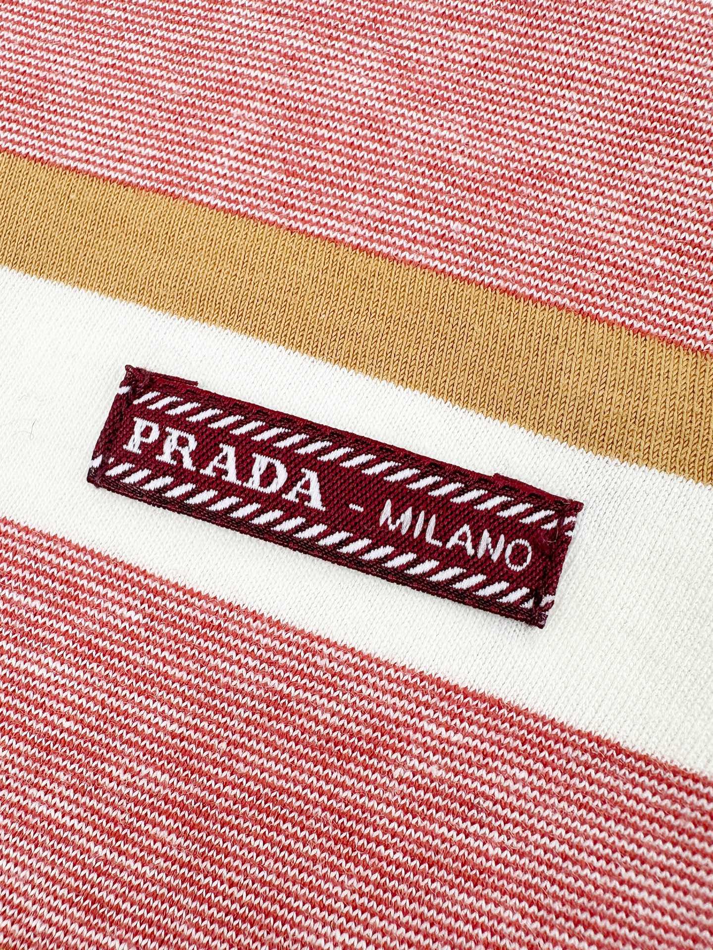 2026 Women's Triangle Brand Logo Striped Short-Sleeved T-Shirt (FF709)