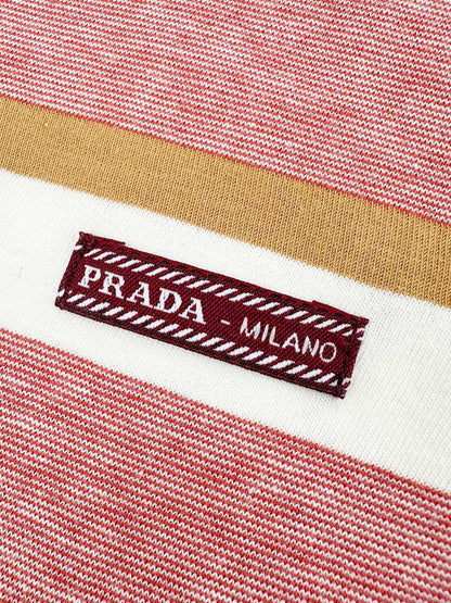2026 Women's Triangle Brand Logo Striped Short-Sleeved T-Shirt (FF709)