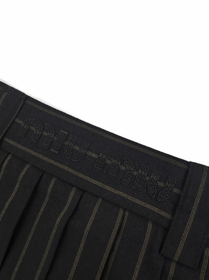 2026 Women's MM Patchwork Embroidered Striped Skirt (FF706)
