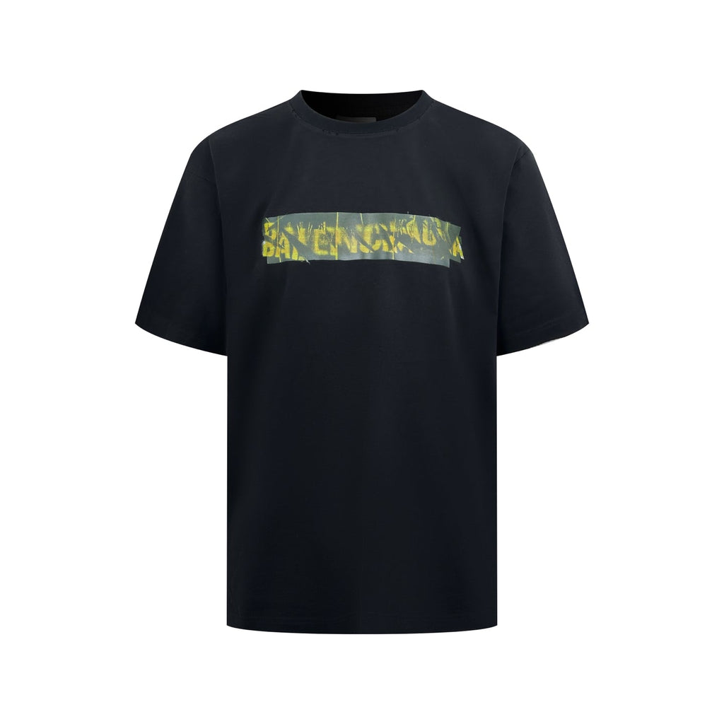 2026 New Balen Tape Graffiti Short-Sleeved T-Shirt (CC972-A20)