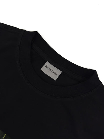 2026 New Balen Tape Graffiti Short-Sleeved T-Shirt (CC972-A20)