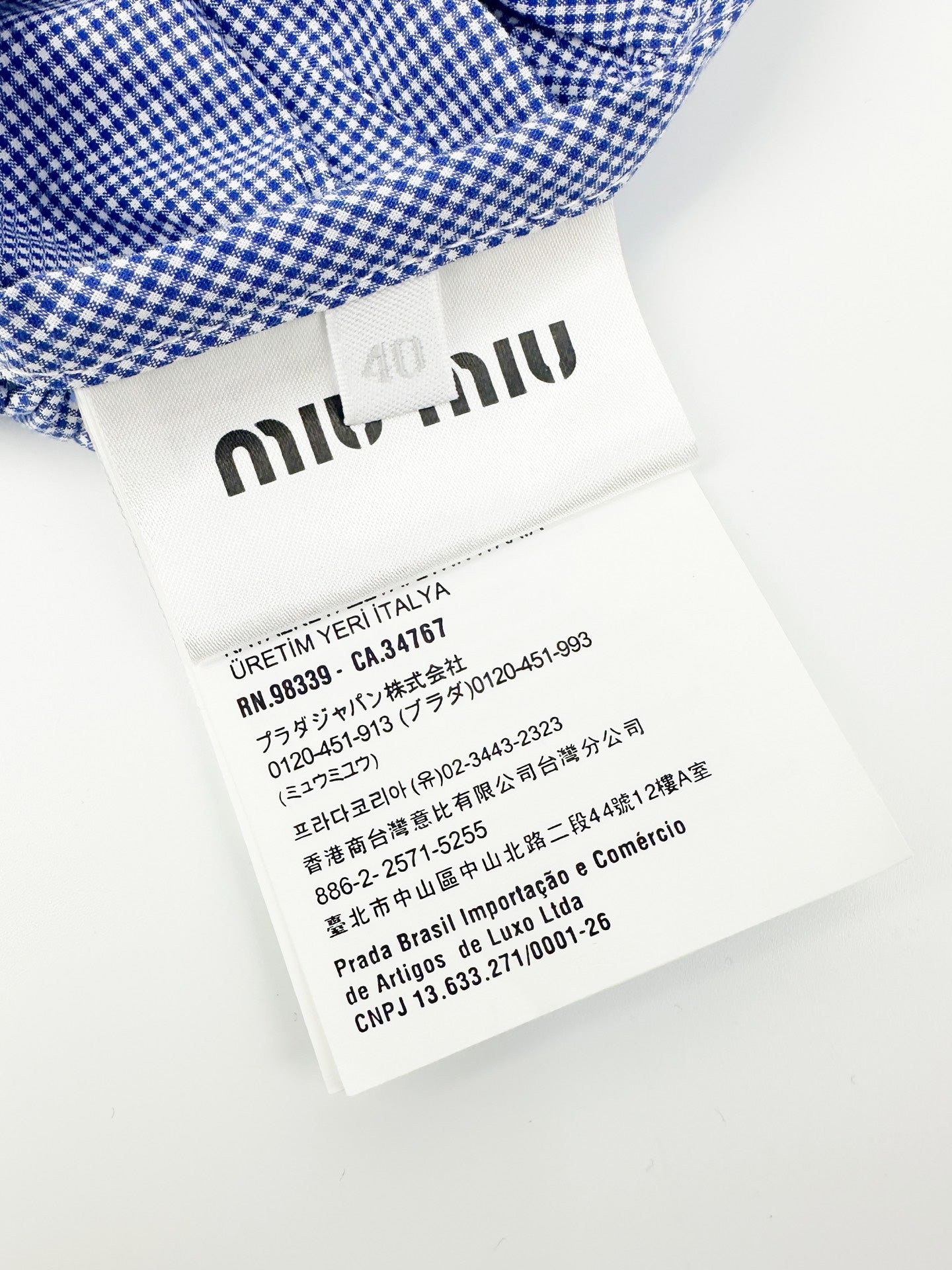 2026 Women's MM Logo Check Skirt (FF724)