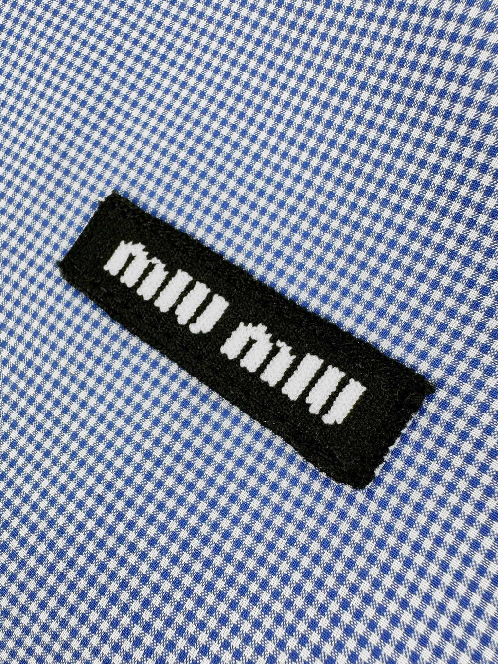 2026 Women's MM Logo Check Short-Sleeved Shirt (FF723)