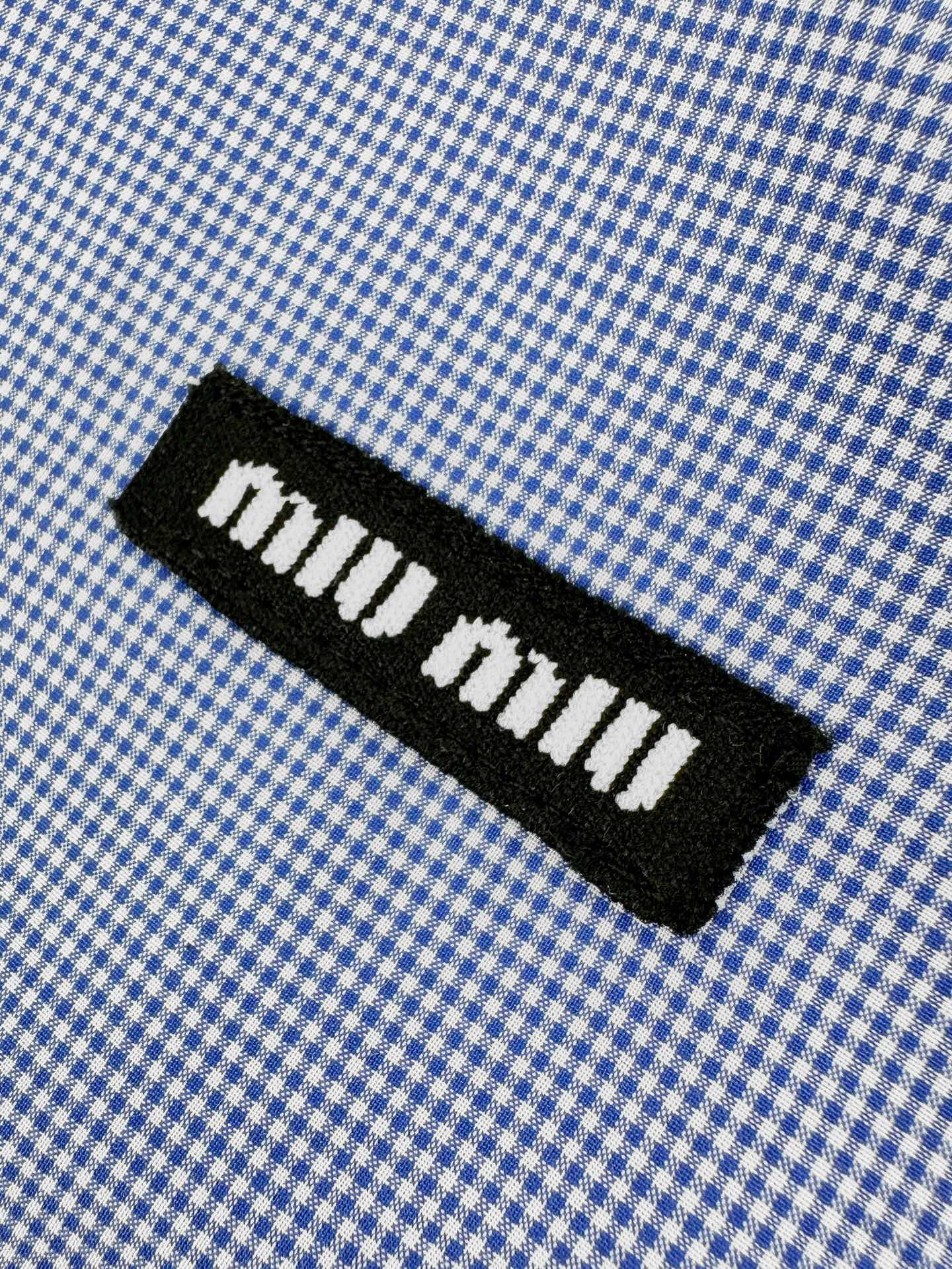 2026 Women's MM Logo Check Short-Sleeved Shirt (FF723)