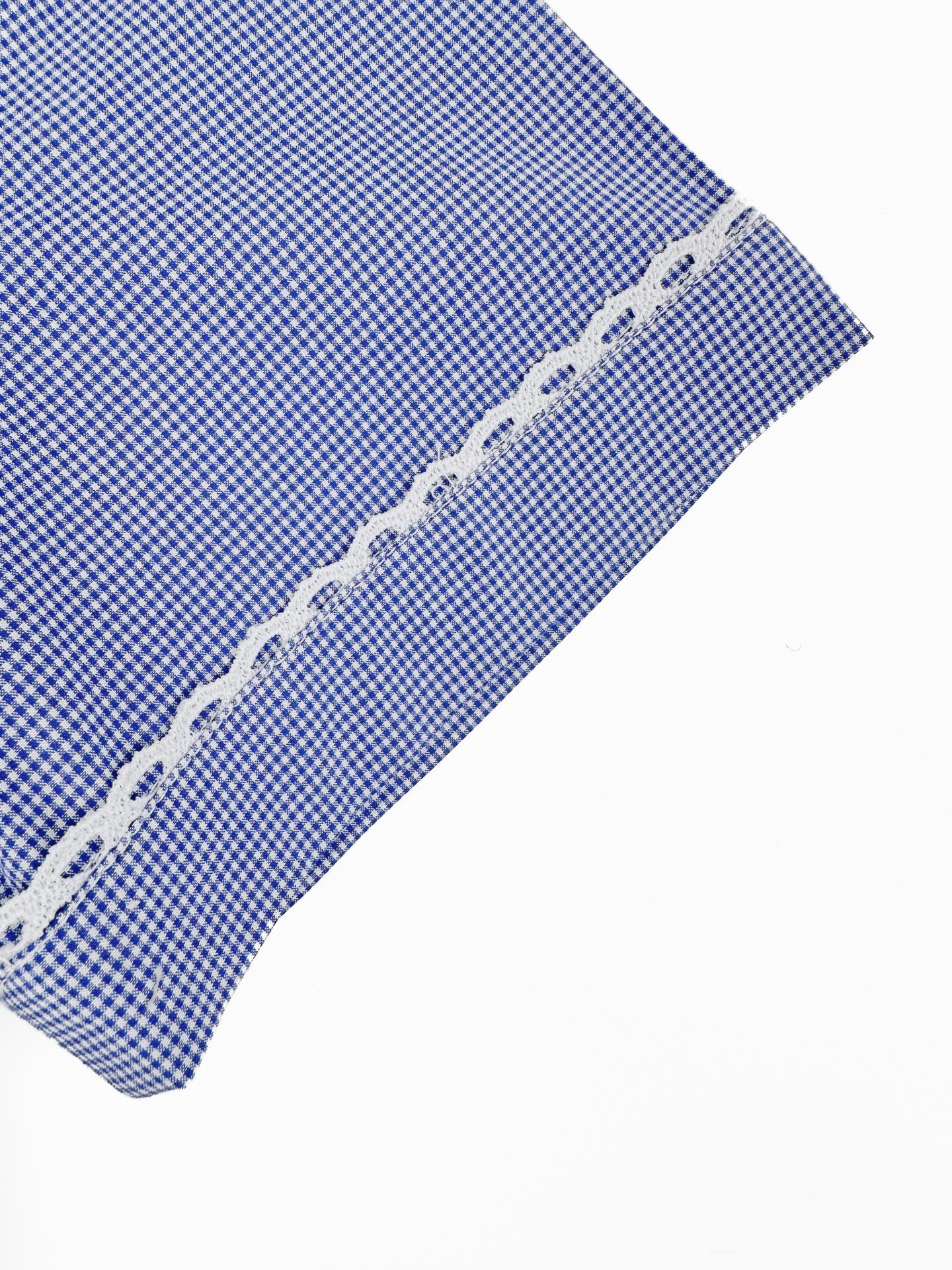 2026 Women's MM Logo Check Short-Sleeved Shirt (FF723)