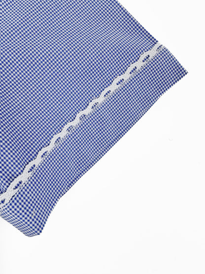 2026 Women's MM Logo Check Short-Sleeved Shirt (FF723)