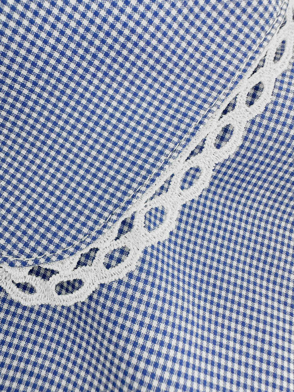 2026 Women's MM Logo Check Short-Sleeved Shirt (FF723)