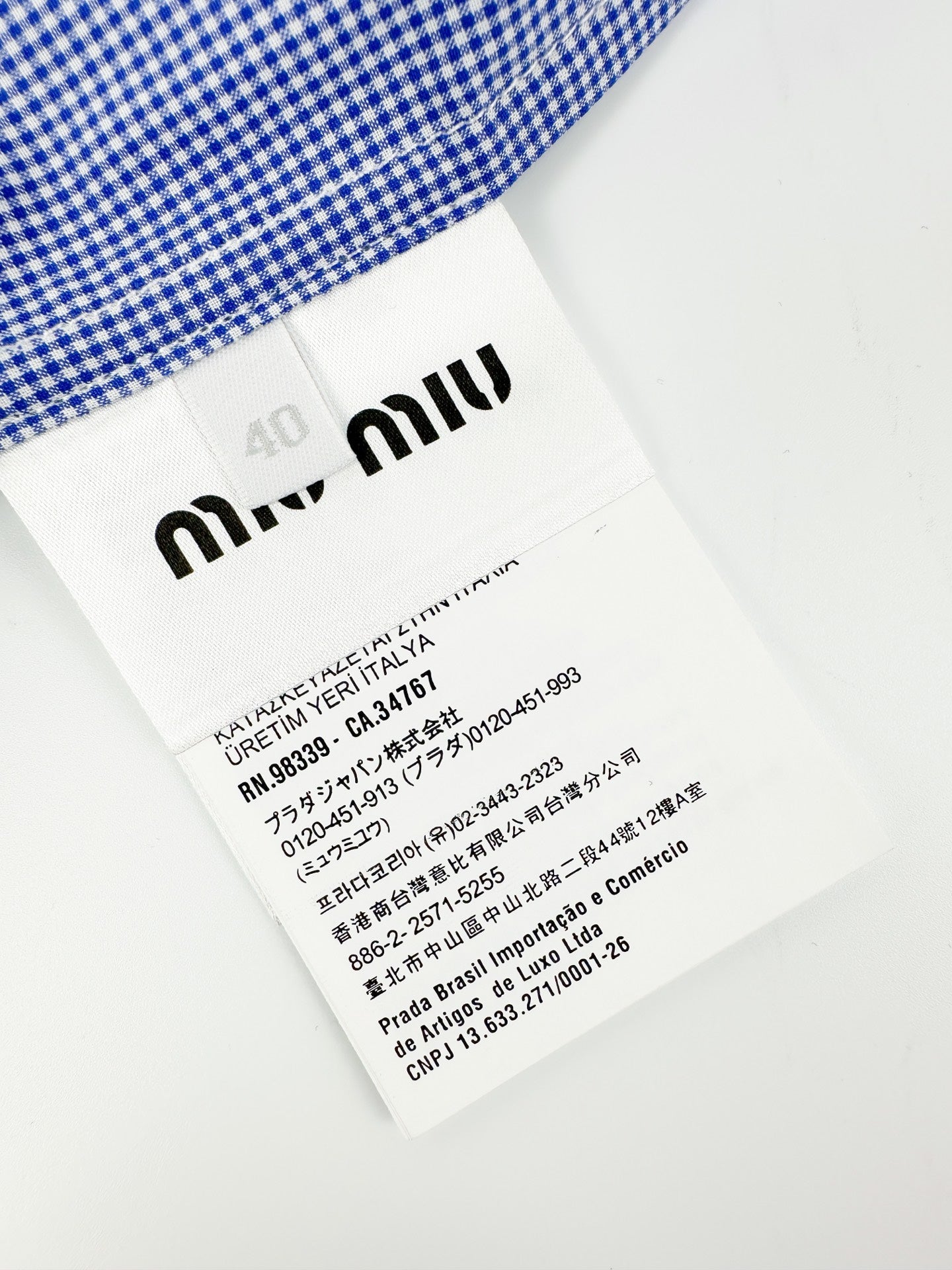 2026 Women's MM Logo Check Short-Sleeved Shirt (FF723)