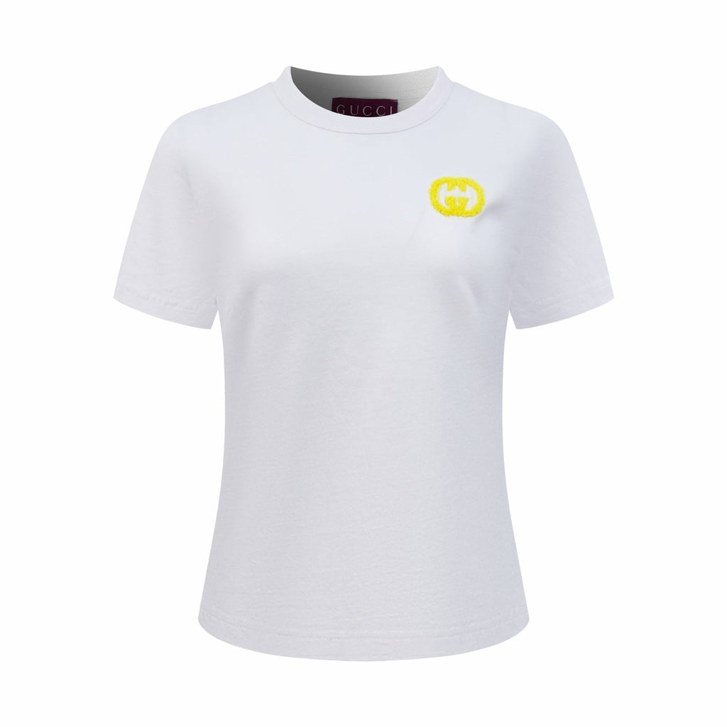2026 Women's GU Embellished Interlocking Short-Sleeved Top (DD107)