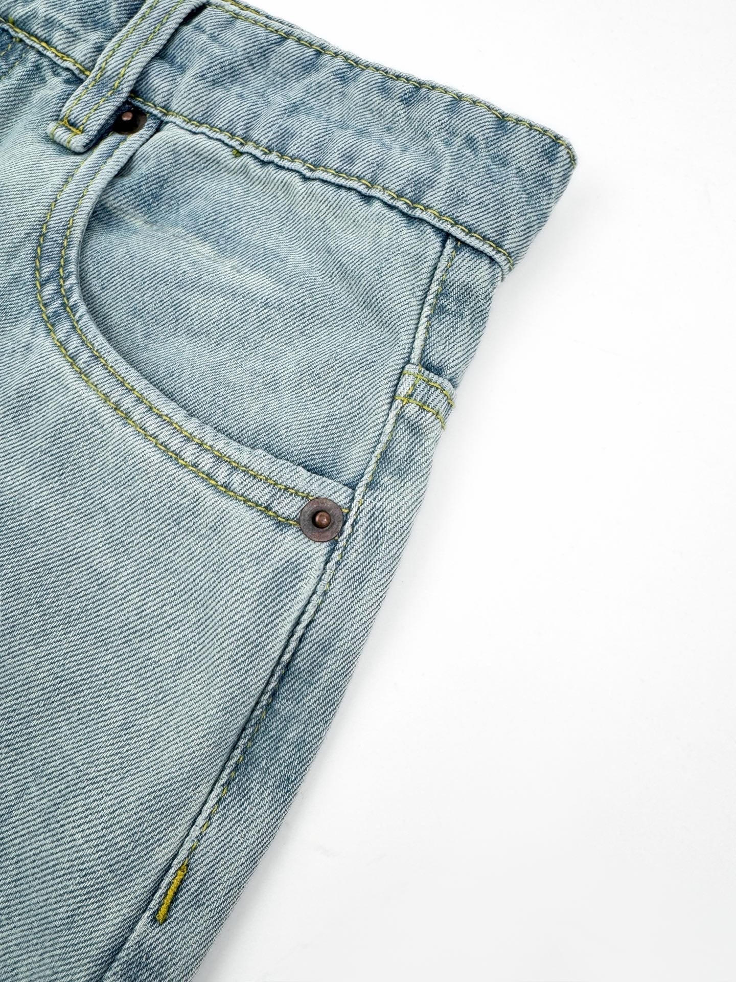 2026 Women's MM Embroidered Logo Jeans  (EE410)