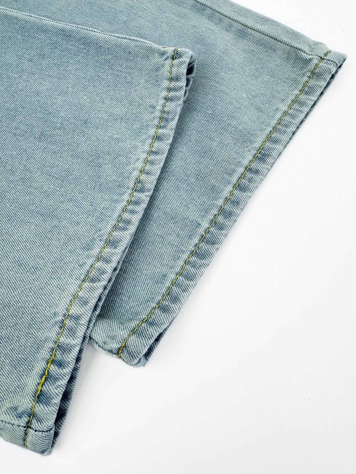 2026 Women's MM Embroidered Logo Jeans  (EE410)