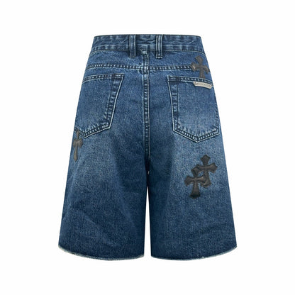 2026 Women's CH Cross Logo Denim Shorts (EE407)