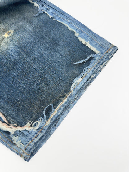 2026 Women's Acn Optical Illusion Print Dyed Denim Shorts (FF721)