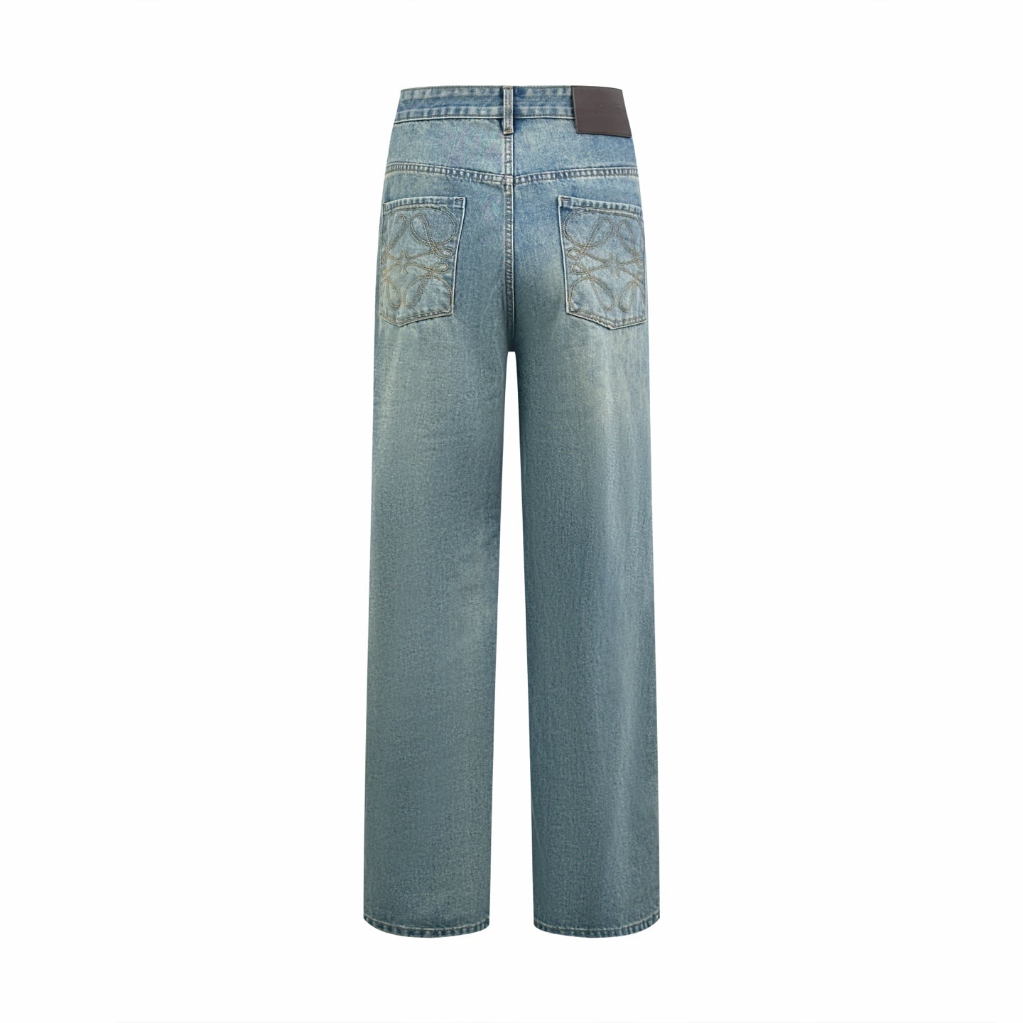 2026 Women's Way Embroidered Leather-Tagged Jeans (EE414)