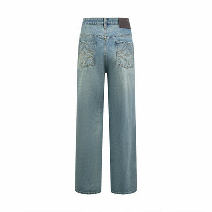 2026 Women's Way Embroidered Leather-Tagged Jeans (EE414)
