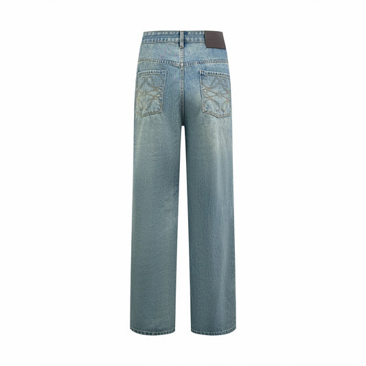 2026 Women's Way Embroidered Leather-Tagged Jeans (EE414)