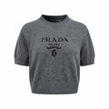 2026 Women's Triangle Brand Embroidered Cropped Jumper (FF734)