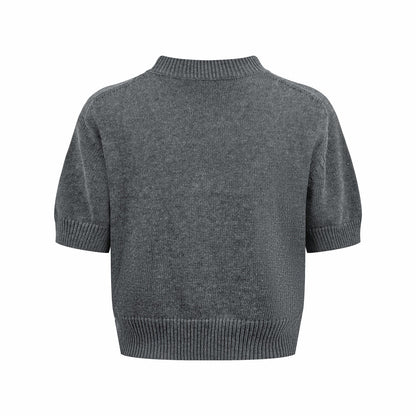 2026 Women's Triangle Brand Embroidered Cropped Jumper (FF734)