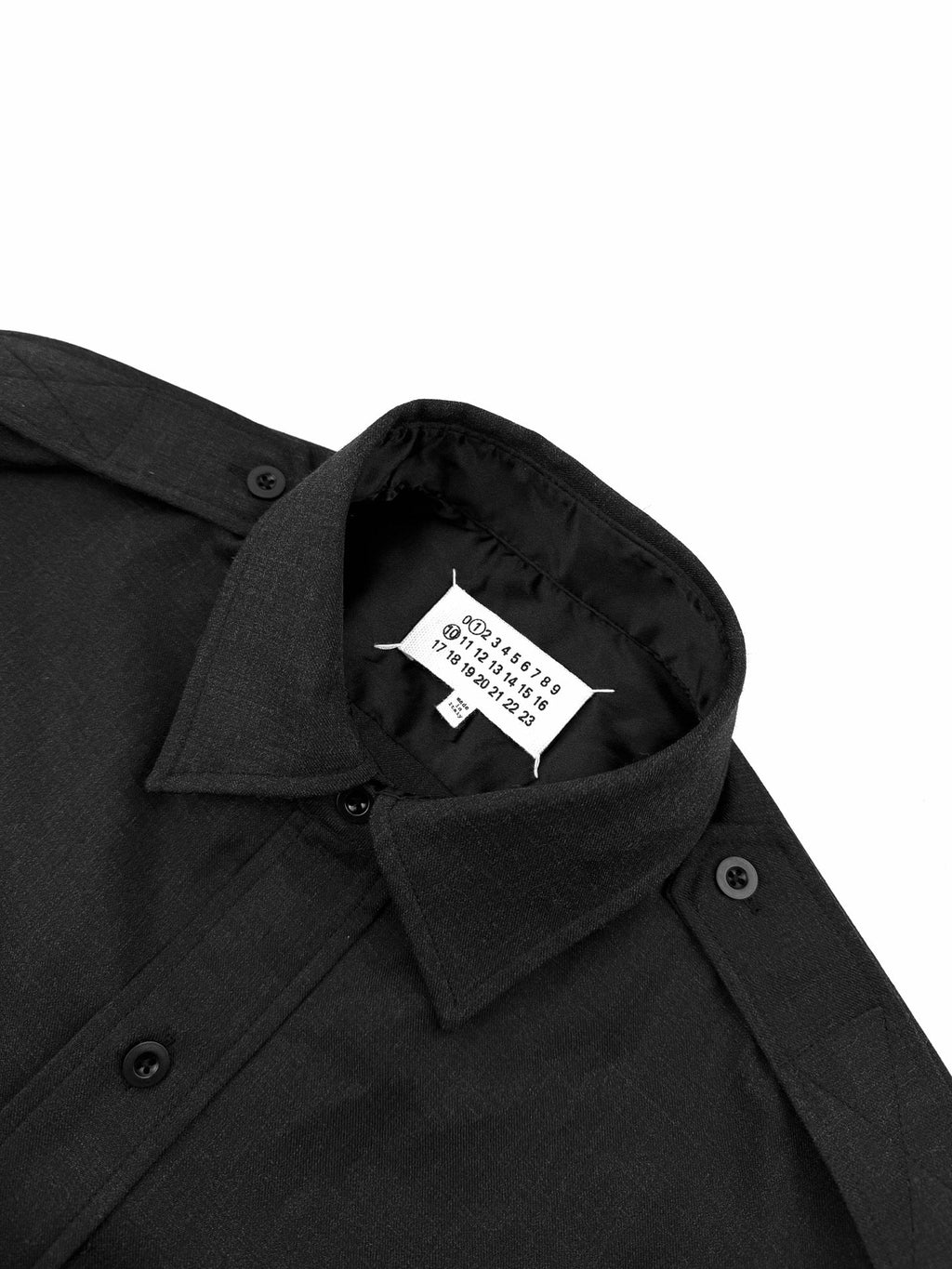 2026 New Mai Wool Shirt with Decorative Stitching (25282-B60)