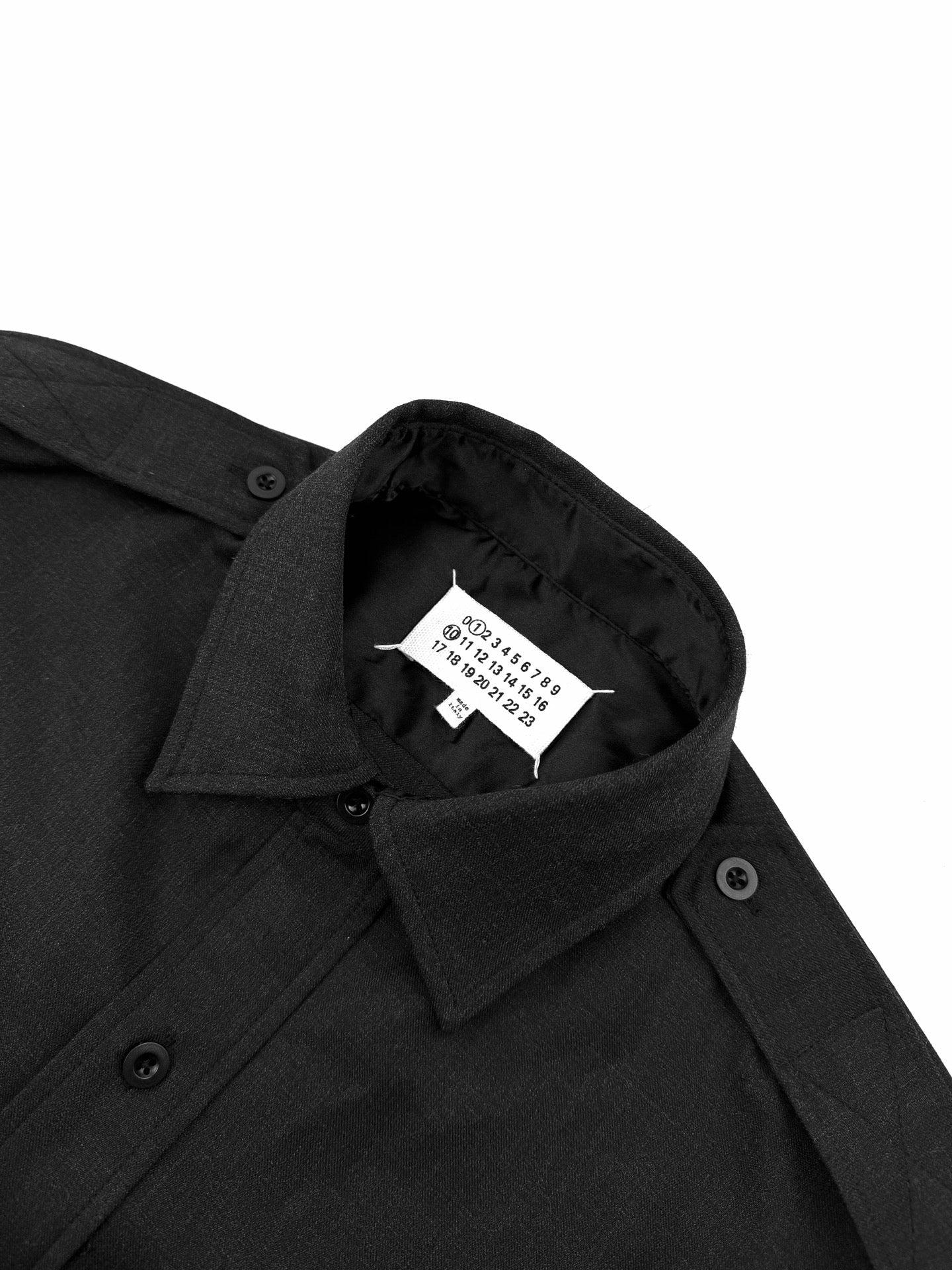 2026 New Mai Wool Shirt with Decorative Stitching (25282-B60)
