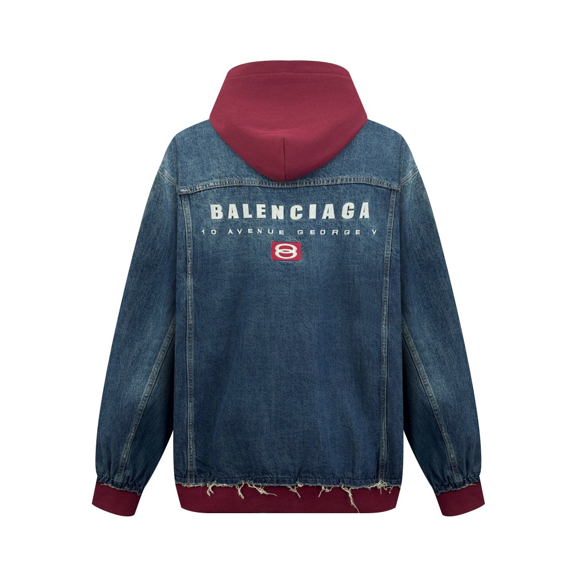 2026 New Balen Embroidered Denim Hooded Jacket (25337-C30)