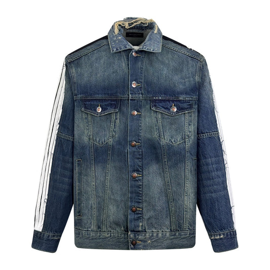 2026 New Balen CUT-UP Denim Jacket (MM078-C40)