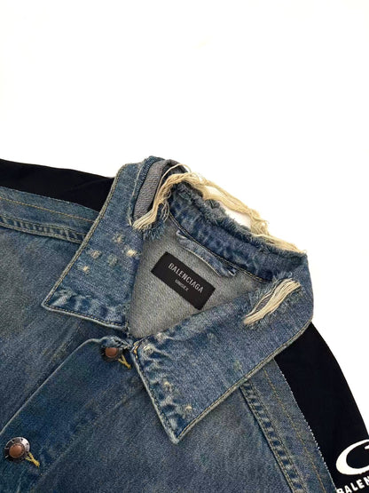 2026 New Balen CUT-UP Denim Jacket (MM078-C40)