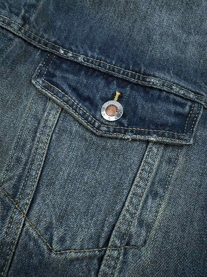 2026 New Balen CUT-UP Denim Jacket (MM078-C40)