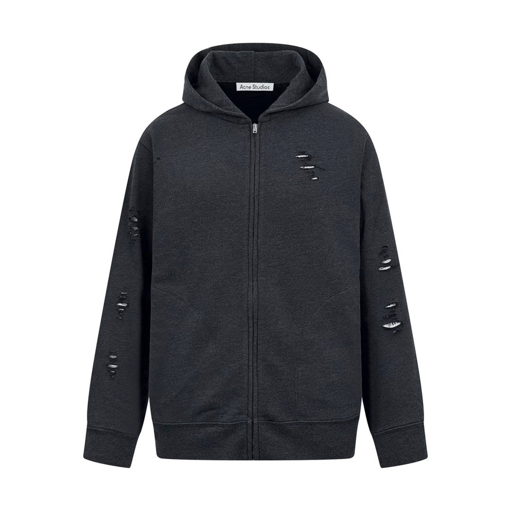 2026 New Acn Distressed Logo Zip-Up Jacket with Holes (25303-B75)