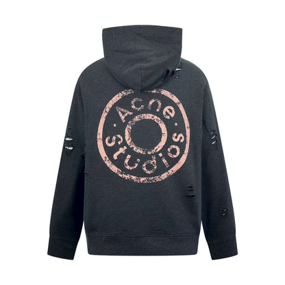 2026 New Acn Distressed Logo Zip-Up Jacket with Holes (25303-B75)