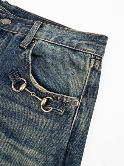 2026 New GU Horsebit Jeans (CC976-B60)