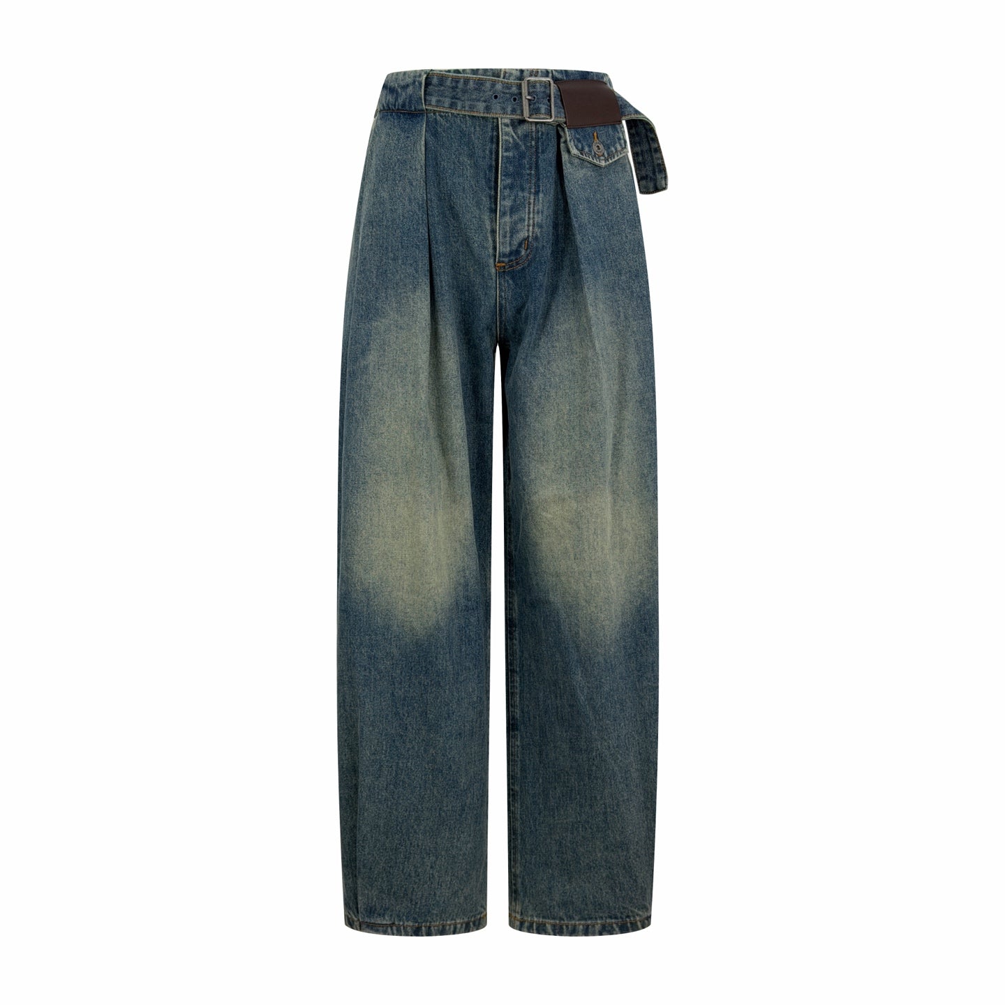 2026 New Way Leather Patch Jeans (BB828-B70)