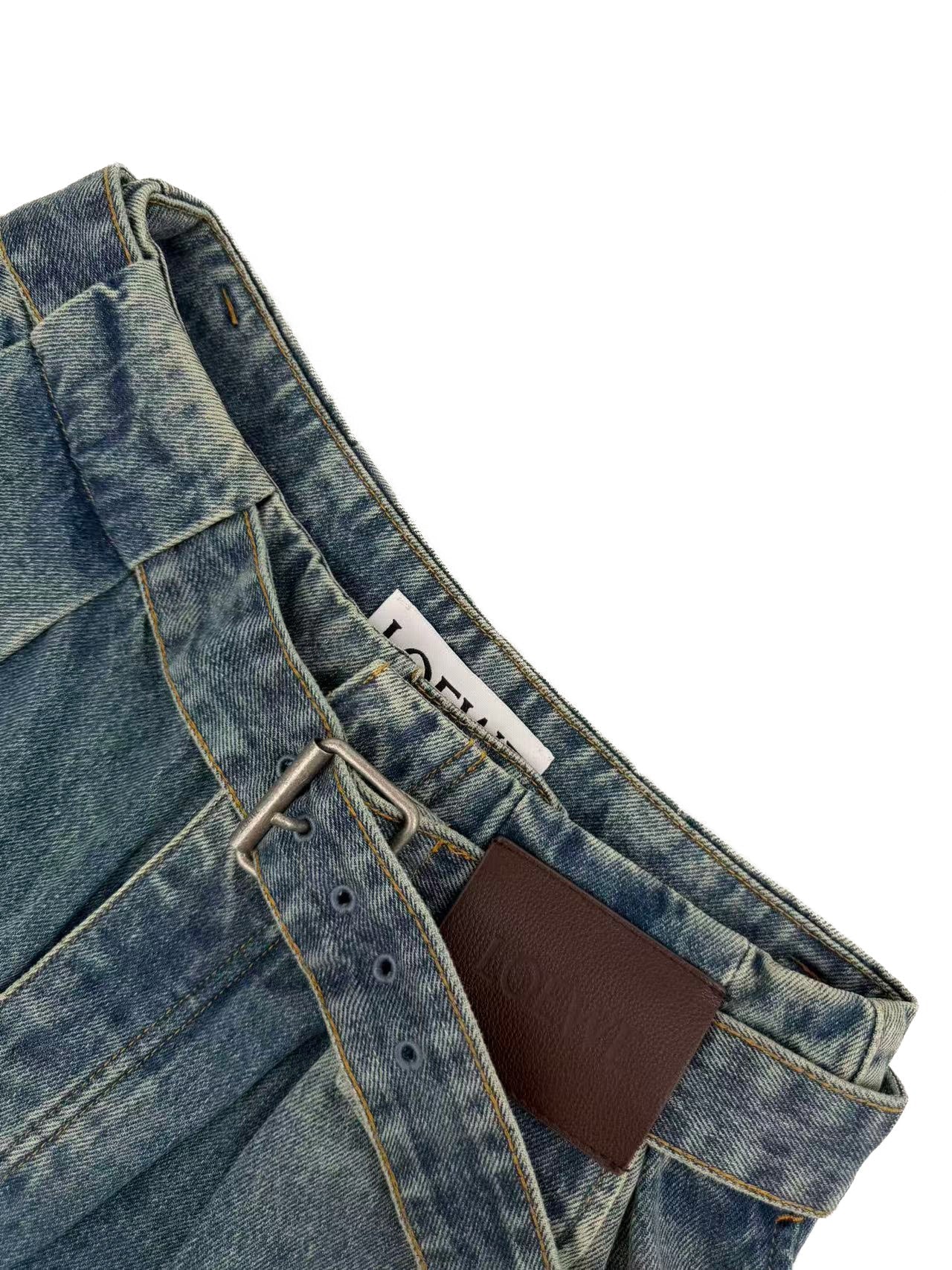 2026 New Way Leather Patch Jeans (BB828-B70)