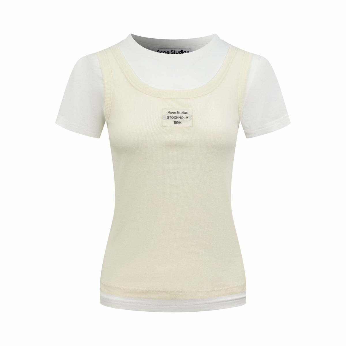 2026 Women's Acn Faux Two-Piece Short-Sleeved Top (FF701)