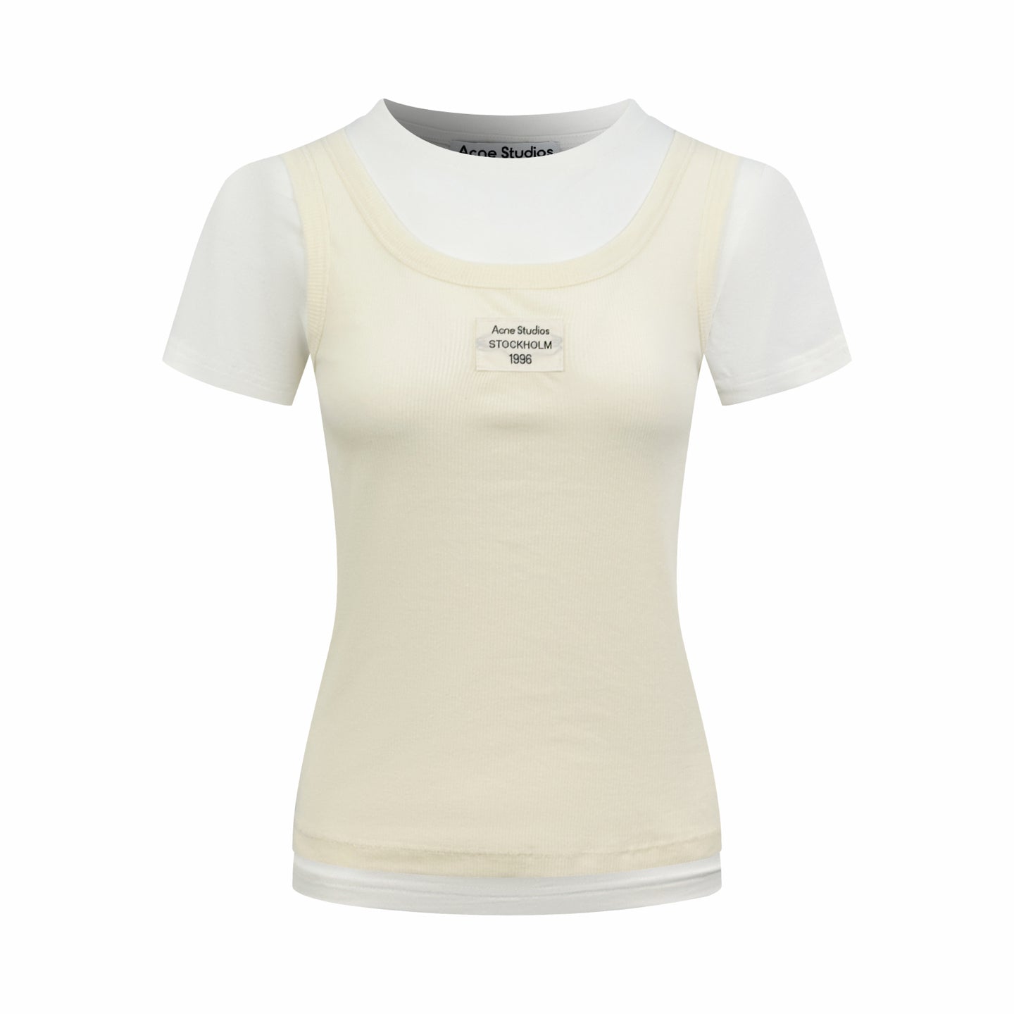 2026 Women's Acn Faux Two-Piece Short-Sleeved Top (FF701)