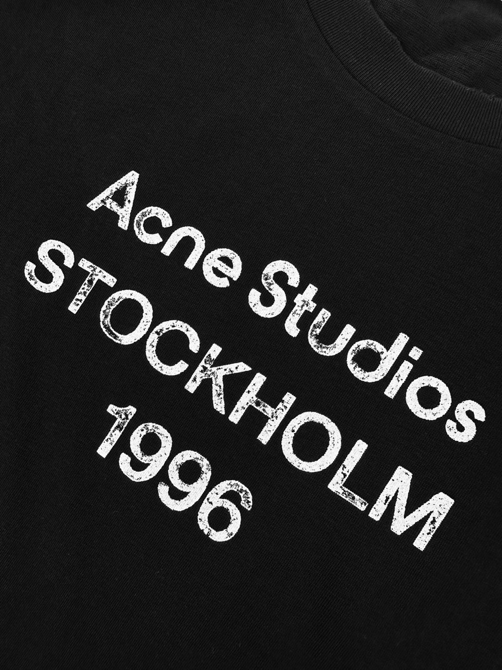 2026 Women's Acn Short-Sleeved T-Shirt with Screen-Printed Distressed Logo (FF731)