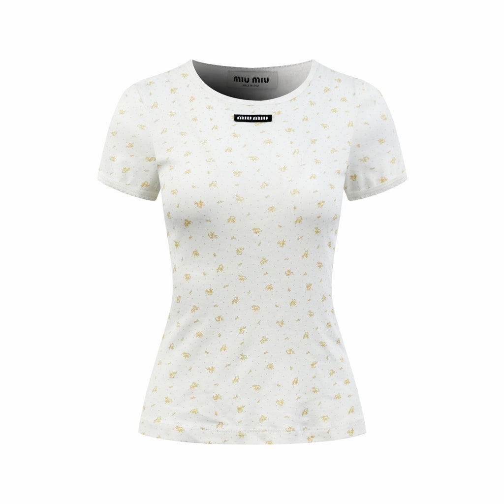 2026 Women's MM Floral Short-Sleeved T-Shirt (FF745)