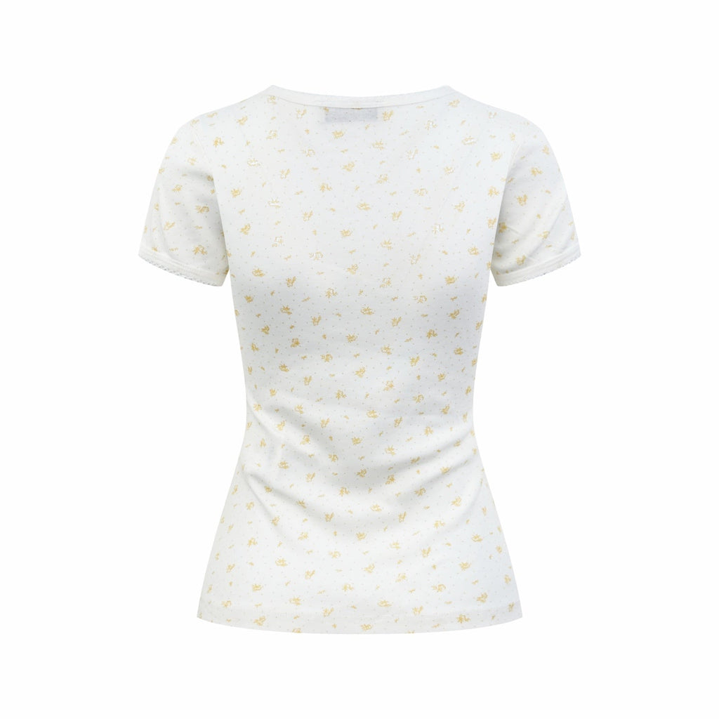 2026 Women's MM Floral Short-Sleeved T-Shirt (FF745)