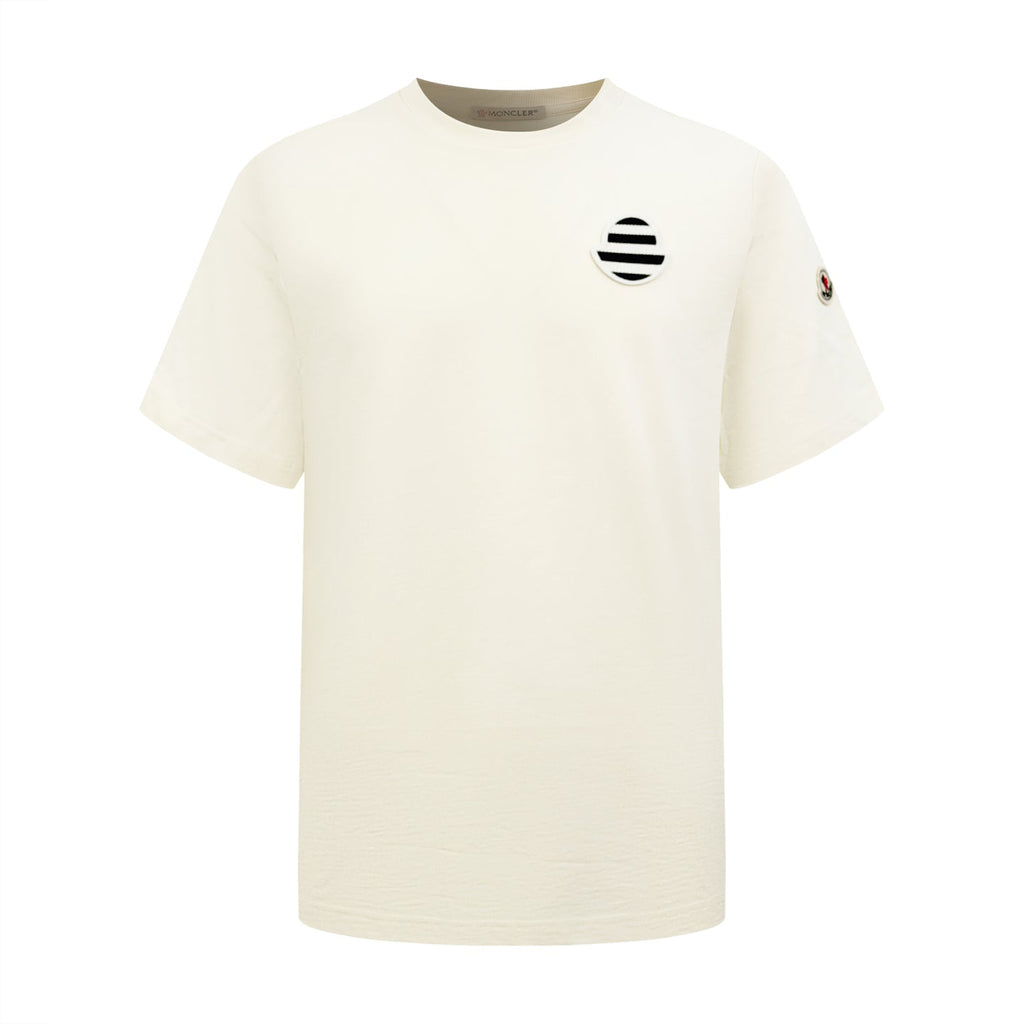 2026 New Mon Striped Logo Patch Short-Sleeved T-Shirt (AA612-A10)