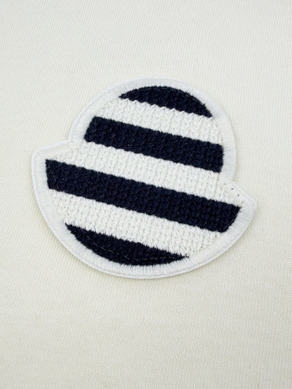 2026 New Mon Striped Logo Patch Short-Sleeved T-Shirt (AA612-A10)