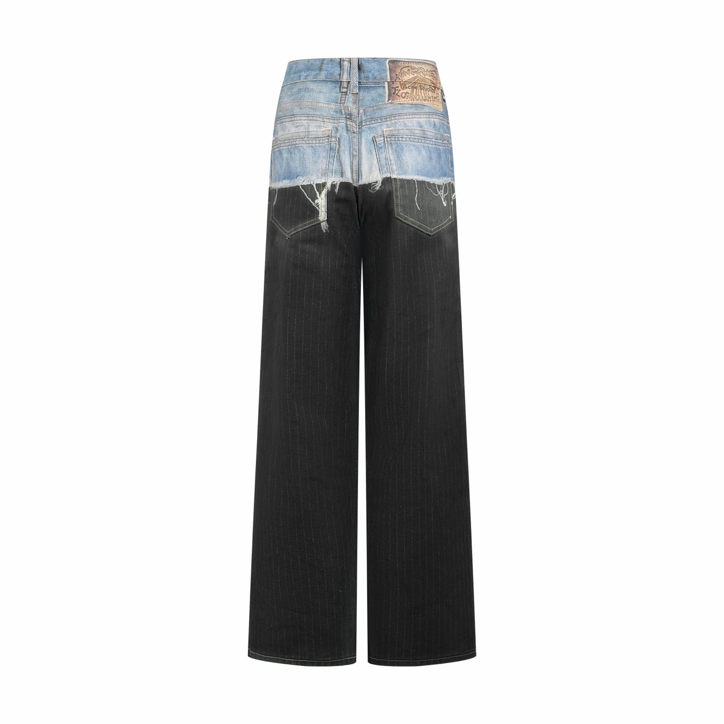 2026 Women's Acn Optical Illusion Striped Dyed Jeans (FF715)
