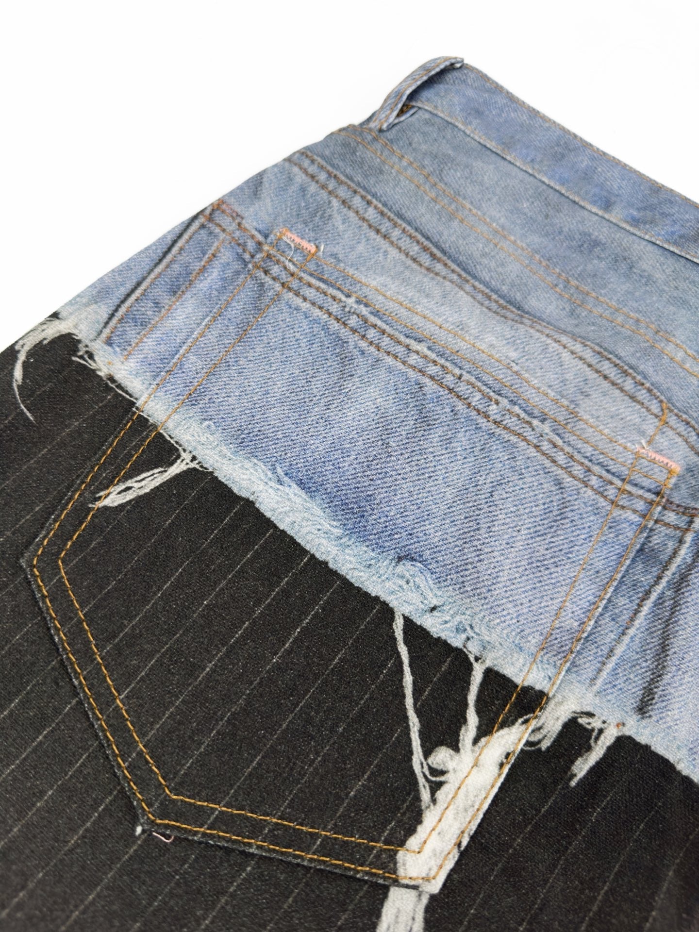 2026 Women's Acn Optical Illusion Striped Dyed Jeans (FF715)