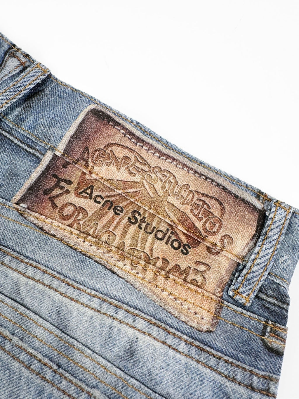 2026 Women's Acn Optical Illusion Striped Dyed Jeans (FF715)