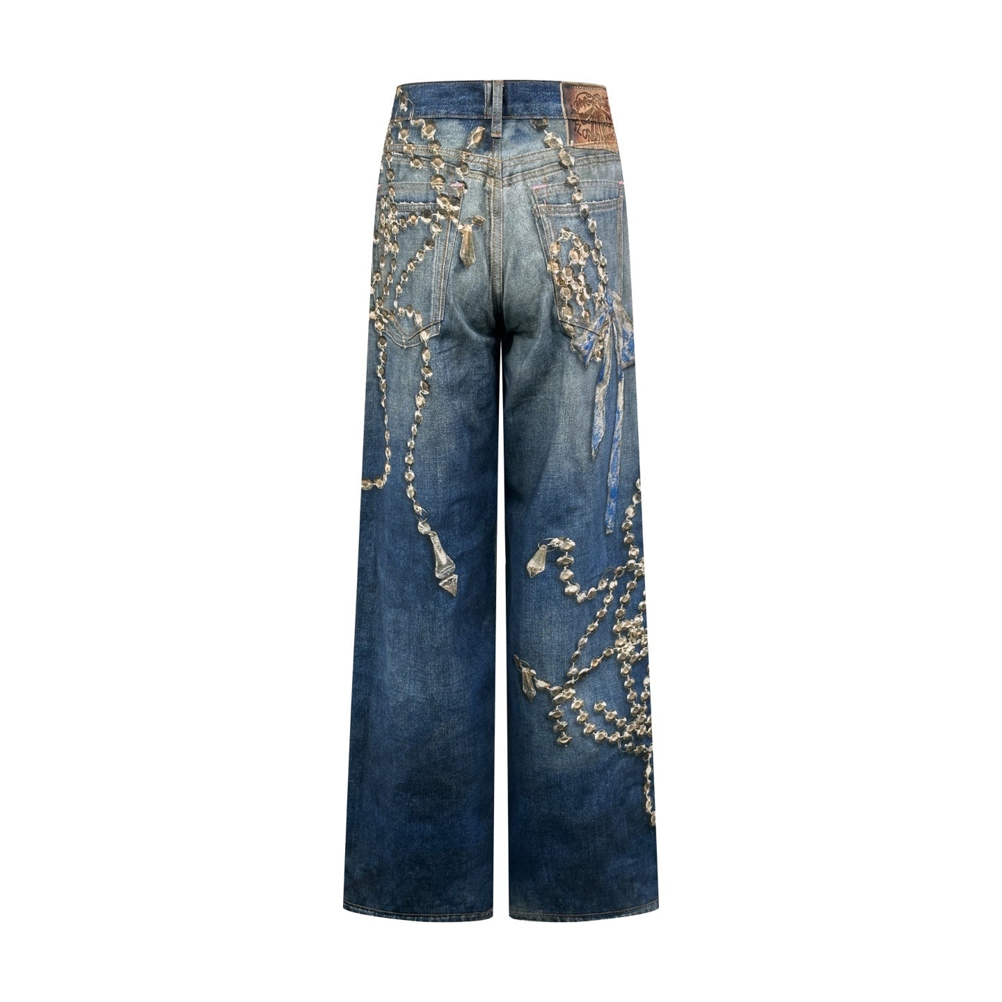 2026 New Acn Optical Illusion Print Distressed Denim Trousers (BB851-C05)