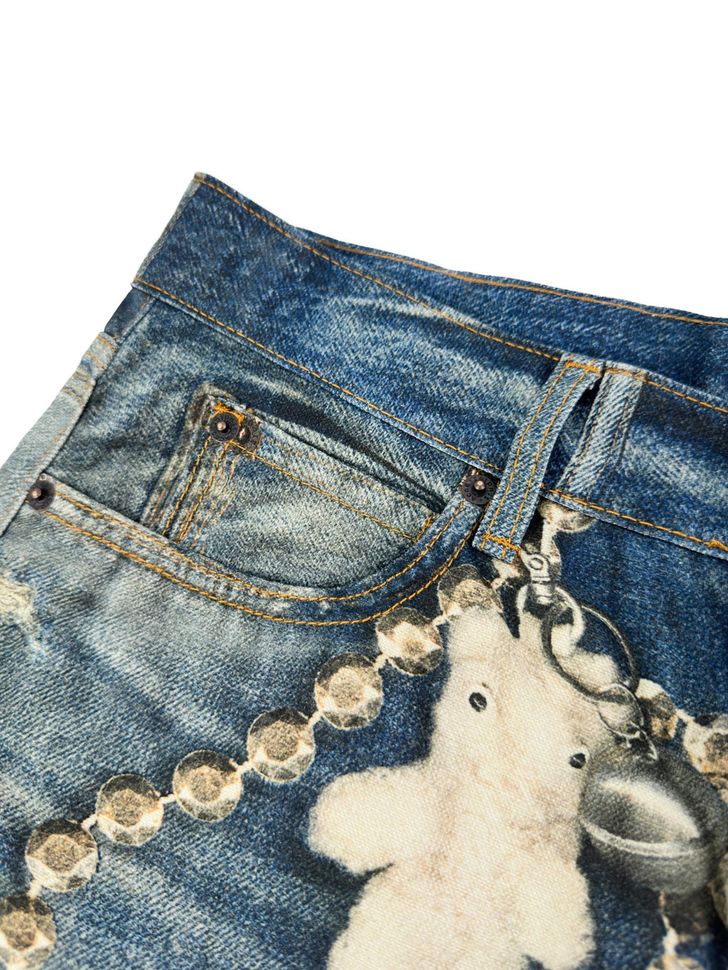 2026 New Acn Optical Illusion Print Distressed Denim Trousers (BB851-C05)