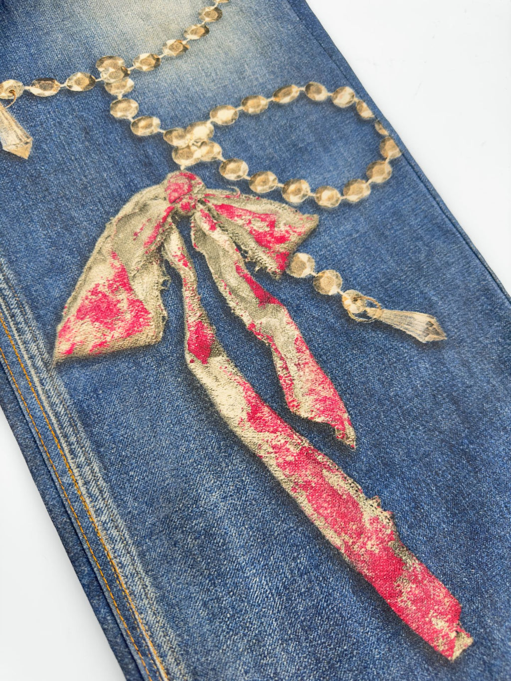 2026 New Acn Optical Illusion Print Distressed Denim Trousers (BB851-C05)